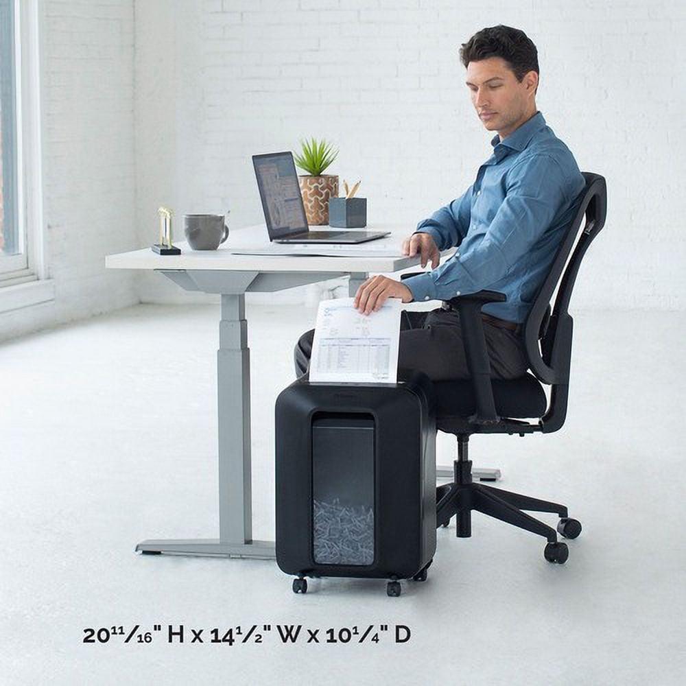 Fellowes LX170 Cross-cut Shredder Continuous Shredder - Cross Cut - 12 Per Pass - for shredding Staples, Paper, Paper Clip, Credit Card, Junk Mail - 10 Minute Run Time - Black - Image 5