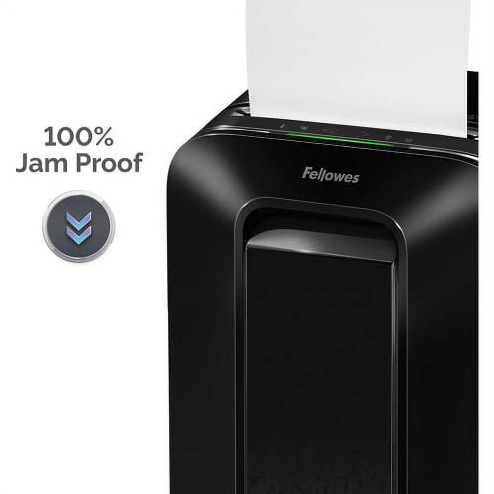 Fellowes LX170 Cross-cut Shredder Continuous Shredder - Cross Cut - 12 Per Pass - for shredding Staples, Paper, Paper Clip, Credit Card, Junk Mail - 10 Minute Run Time - Black - Image 7