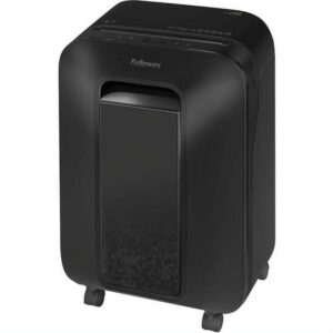 Fellowes LX170 Cross-cut Shredder Continuous Shredder - Cross Cut - 12 Per Pass - for shredding Staples, Paper, Paper Clip, Credit Card, Junk Mail - 10 Minute Run Time - Black