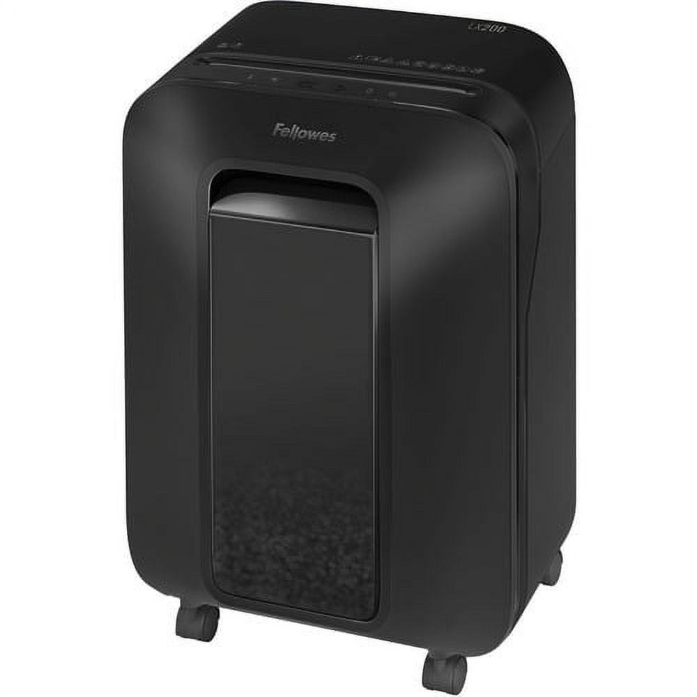 Fellowes LX170 Cross-cut Shredder Continuous Shredder - Cross Cut - 12 Per Pass - for shredding Staples, Paper, Paper Clip, Credit Card, Junk Mail - 10 Minute Run Time - Black