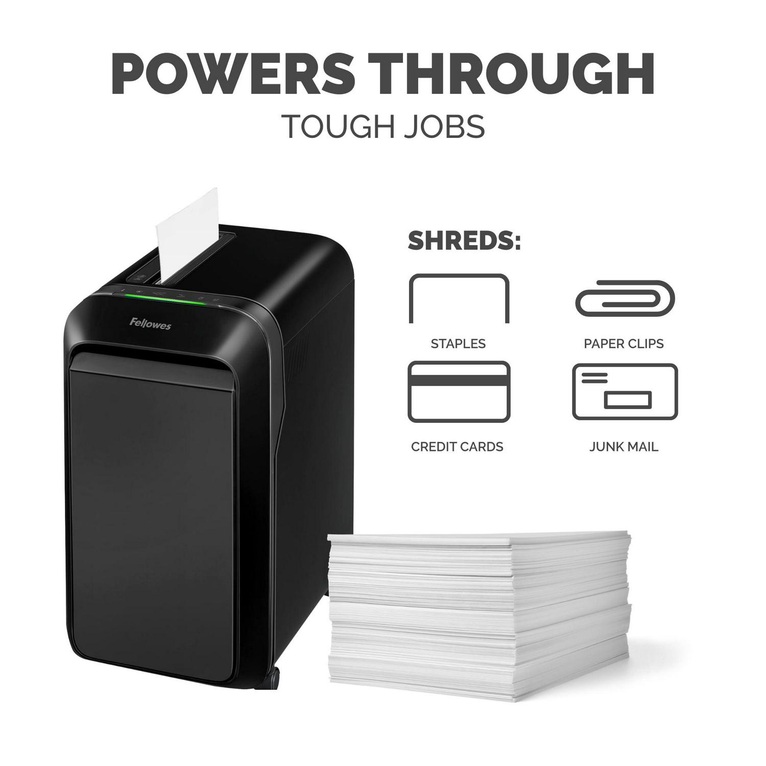 Fellowes Mfg Co. 5015401 Powershred LX220 20 Manual Sheet Capacity Micro-Cut Shredder - Black - Image 4