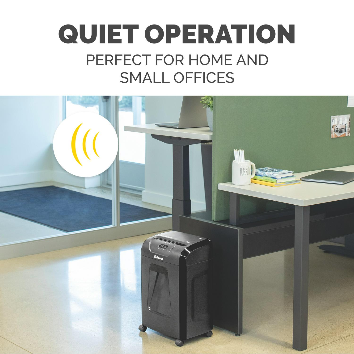 Fellowes Powershred 12 Sheet Cross-Cut Paper Home Office Paper Shredder, 19.50" H x 9.69" W x 13.44" D - Image 7