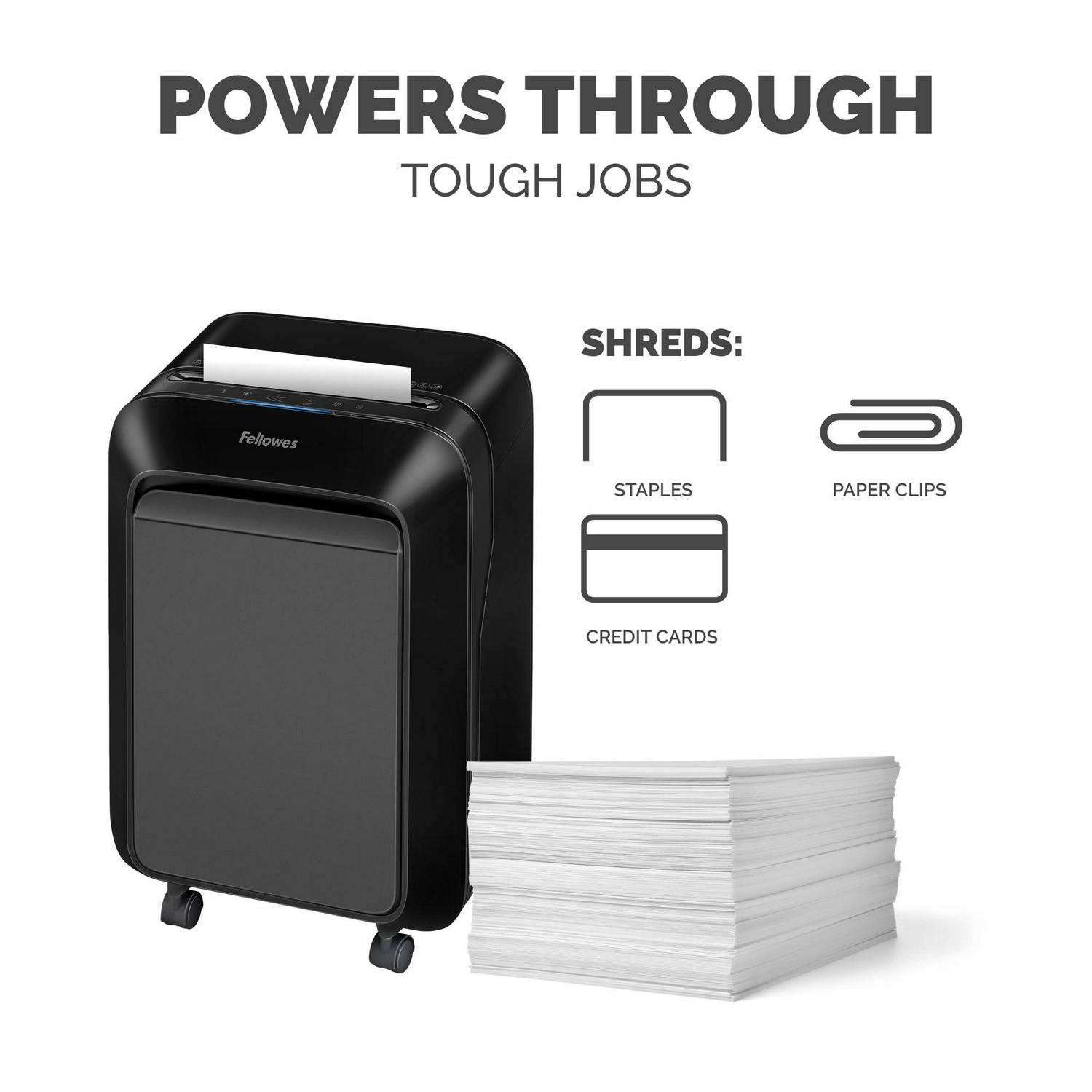 Fellowes Powershred LX210 16 Sheet Micro-Cut Heavy Duty Paper Shredder for Office, Black, 14.13 " H - Image 4