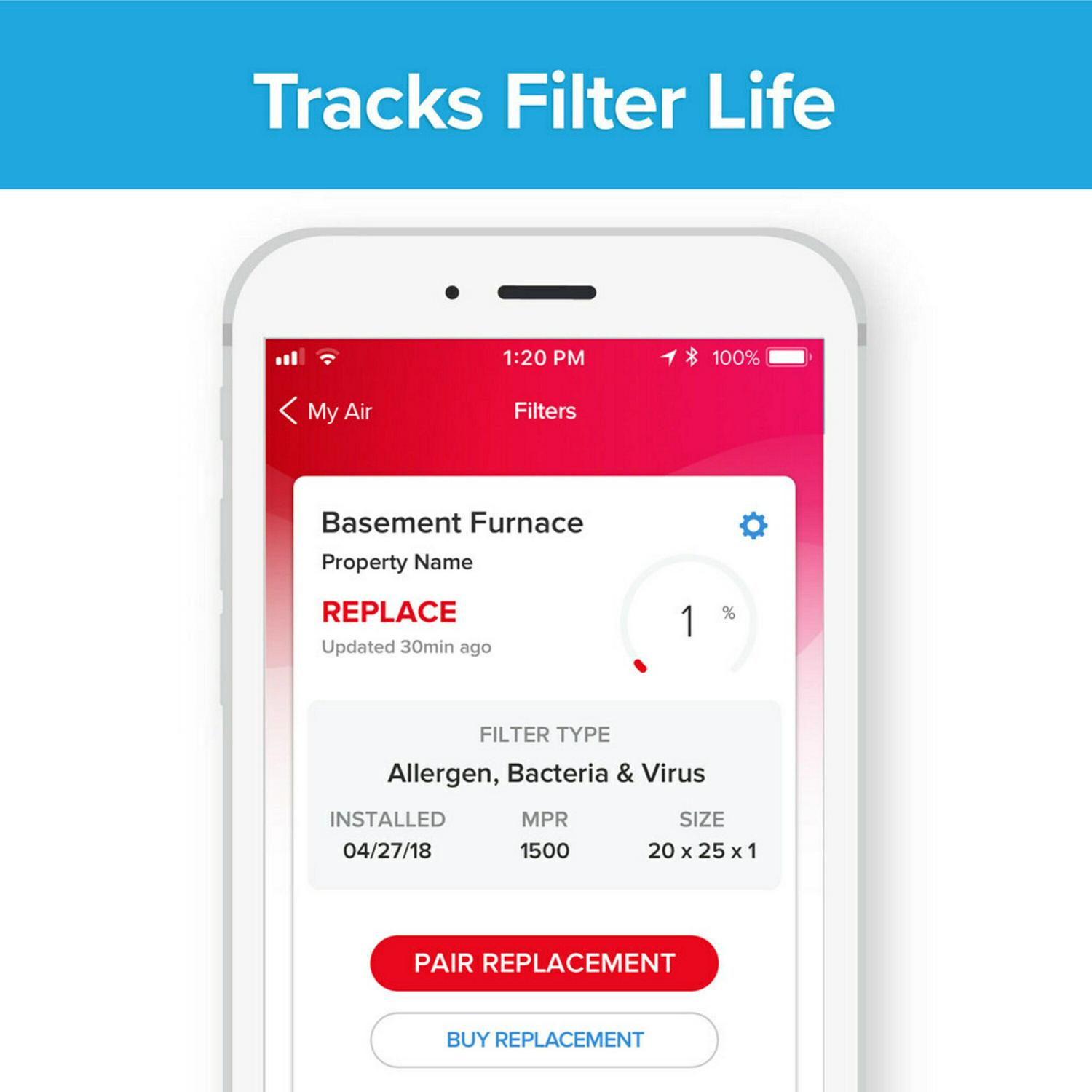 Filtrete Smart 20 x 20 x 1 inch Premium Allergen & Home Pollutants HVAC Air and Furnace Filter, 2200 MPR, 1 Filter - Image 7