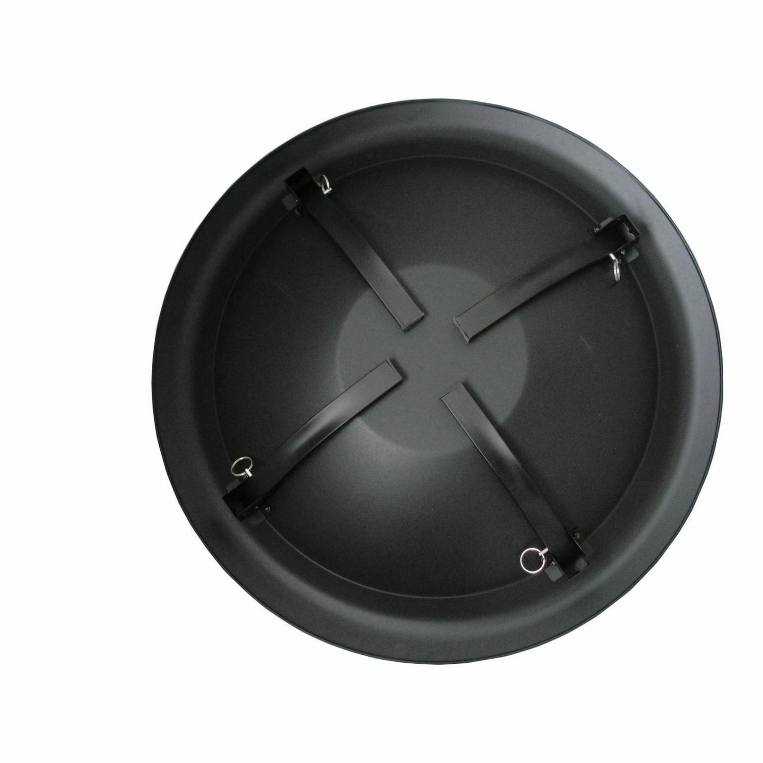 Fire Sense Fire Pit Round Steel with Folding Legs Included Carrying Bag & Screen Lift Tool Black 29" - Image 2