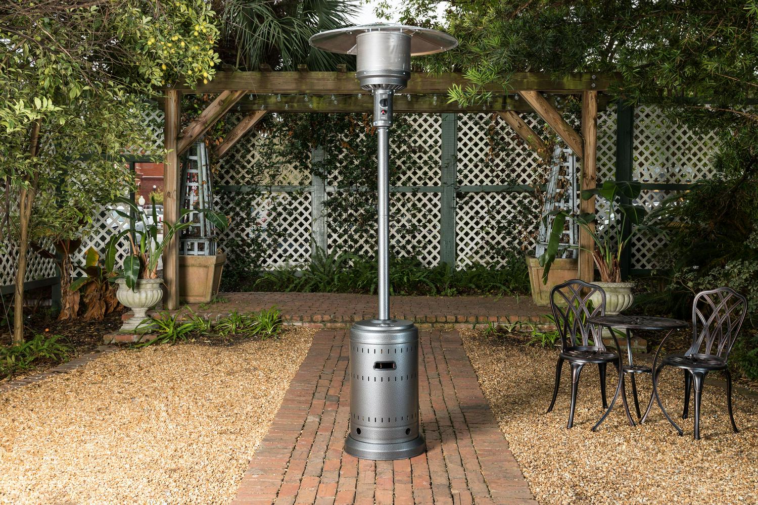 Fire Sense Hammered Platinum 48,000 BTU Propane Patio Heater for Outdoor Use - Image 10