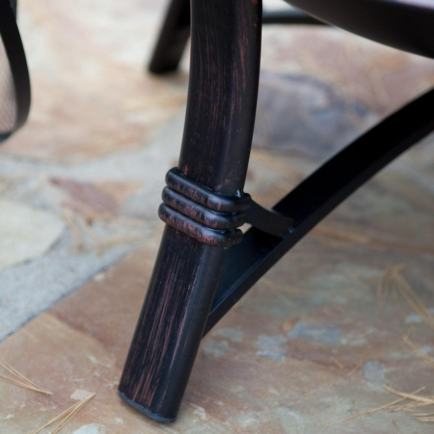 Fire Sense Fire Pit Roman Brushed Painted Steel Legs Wood Burning Lightweight Portable Patio Outdoor Firepit - Image 6