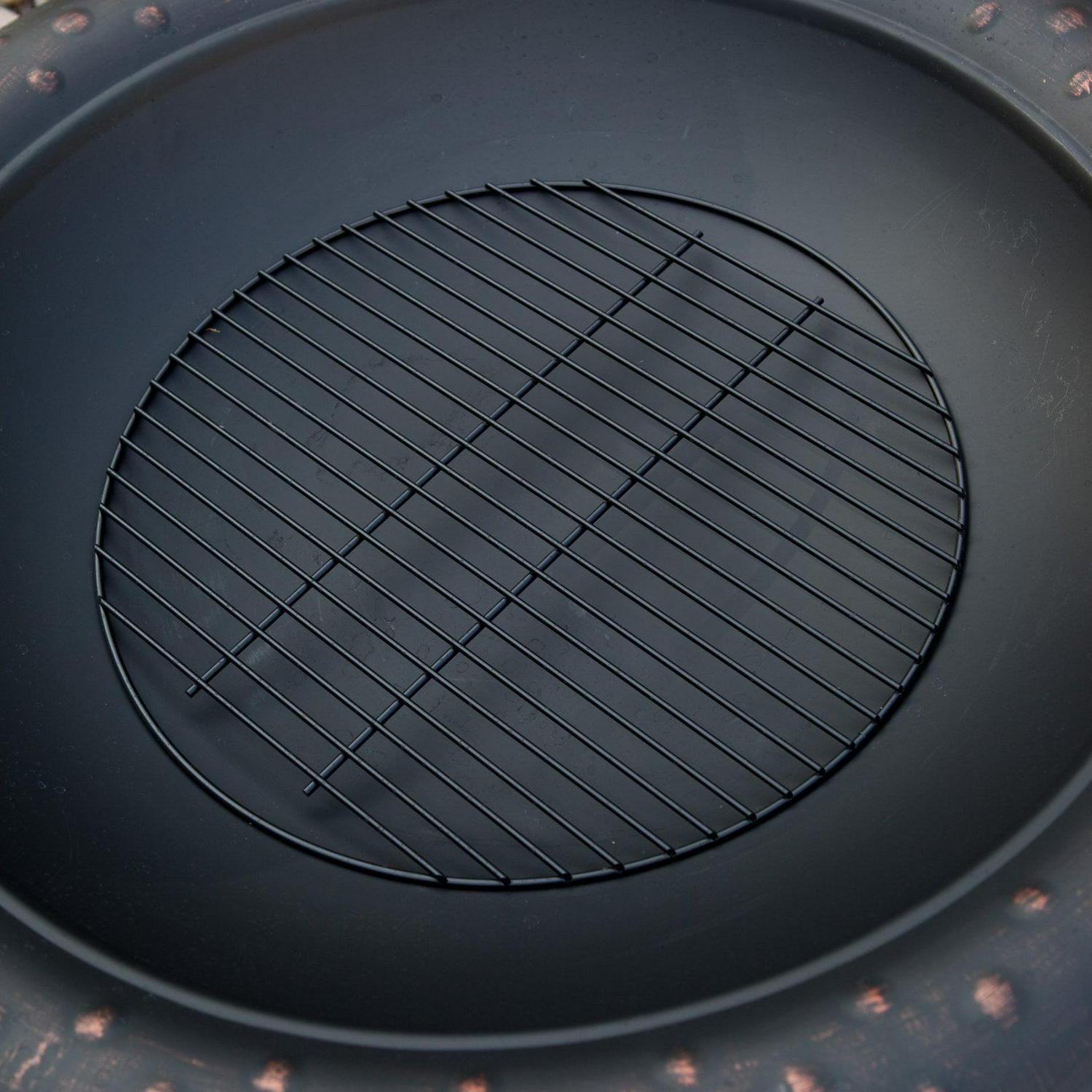 Fire Sense Fire Pit Roman Brushed Painted Steel Legs Wood Burning Lightweight Portable Patio Outdoor Firepit - Image 7