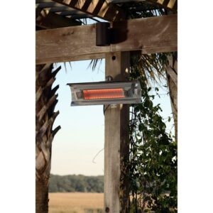 Fire Sense Wall Mounted Infrared Patio Heater 1500 Watts Weatherproof Lightweight for Indoor Outdoor