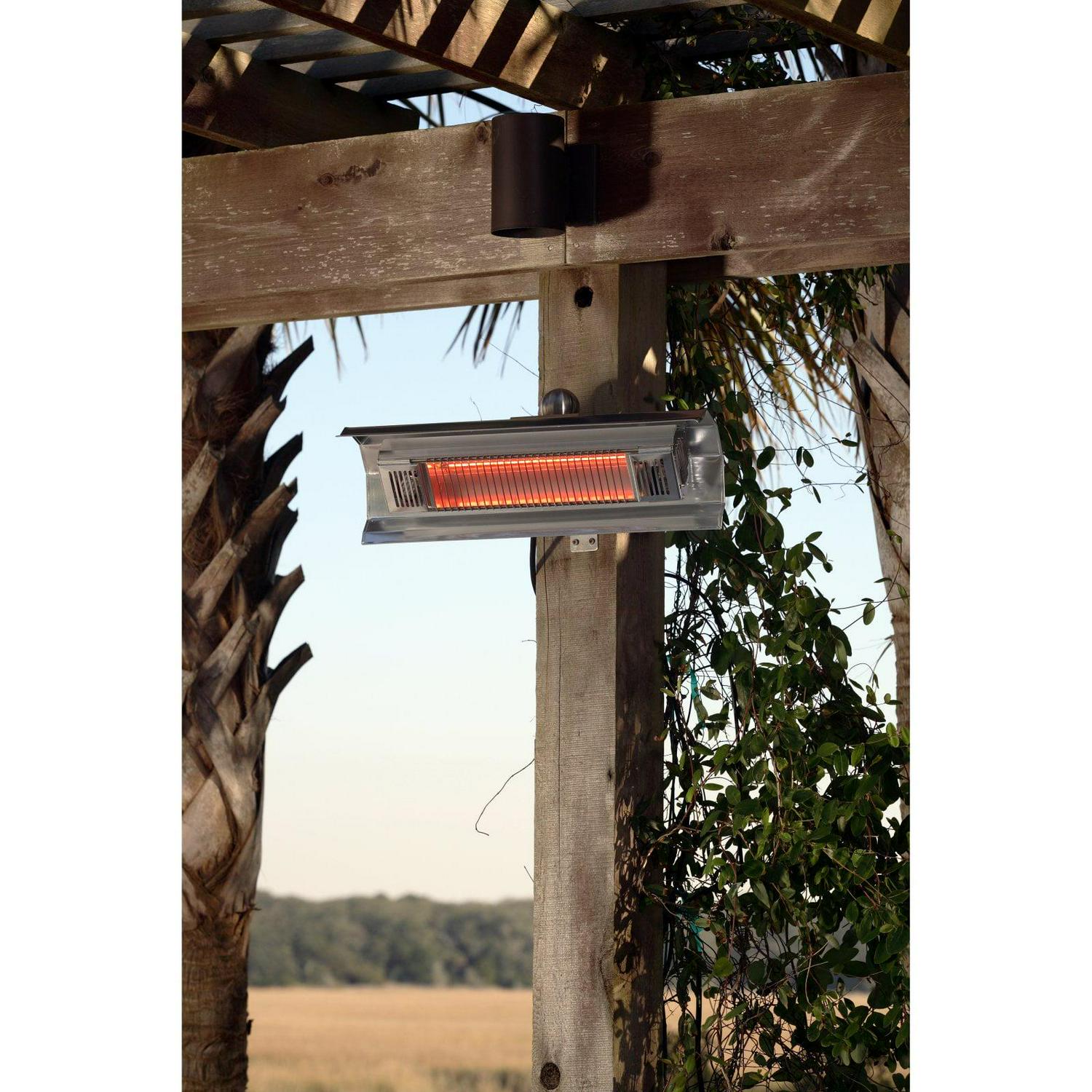 Fire Sense Wall Mounted Infrared Patio Heater 1500 Watts Weatherproof Lightweight for Indoor Outdoor