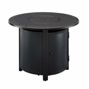 Fire Sense Woodberry Round Aluminum Propane Fire Pit