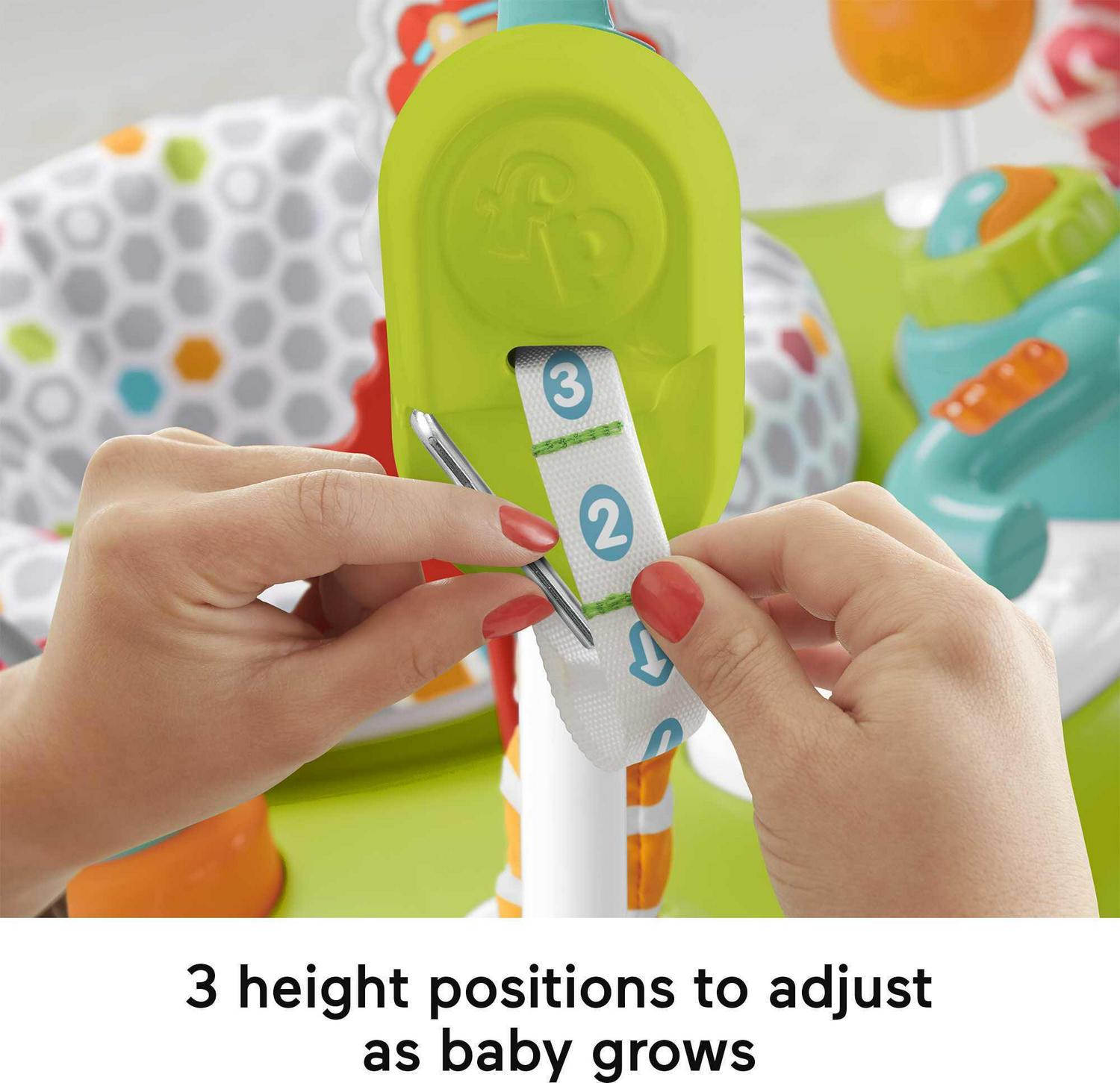 Fisher-Price Baby Bouncer Fitness Fun Folding Jumperoo Infant Activity Center with Lights & Music, Unisex - Image 4