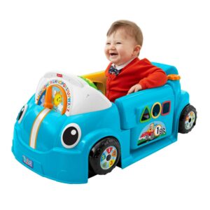 Fisher-Price Laugh & Learn Crawl Around Car, Electronic Learning Toy for Toddler, Blue