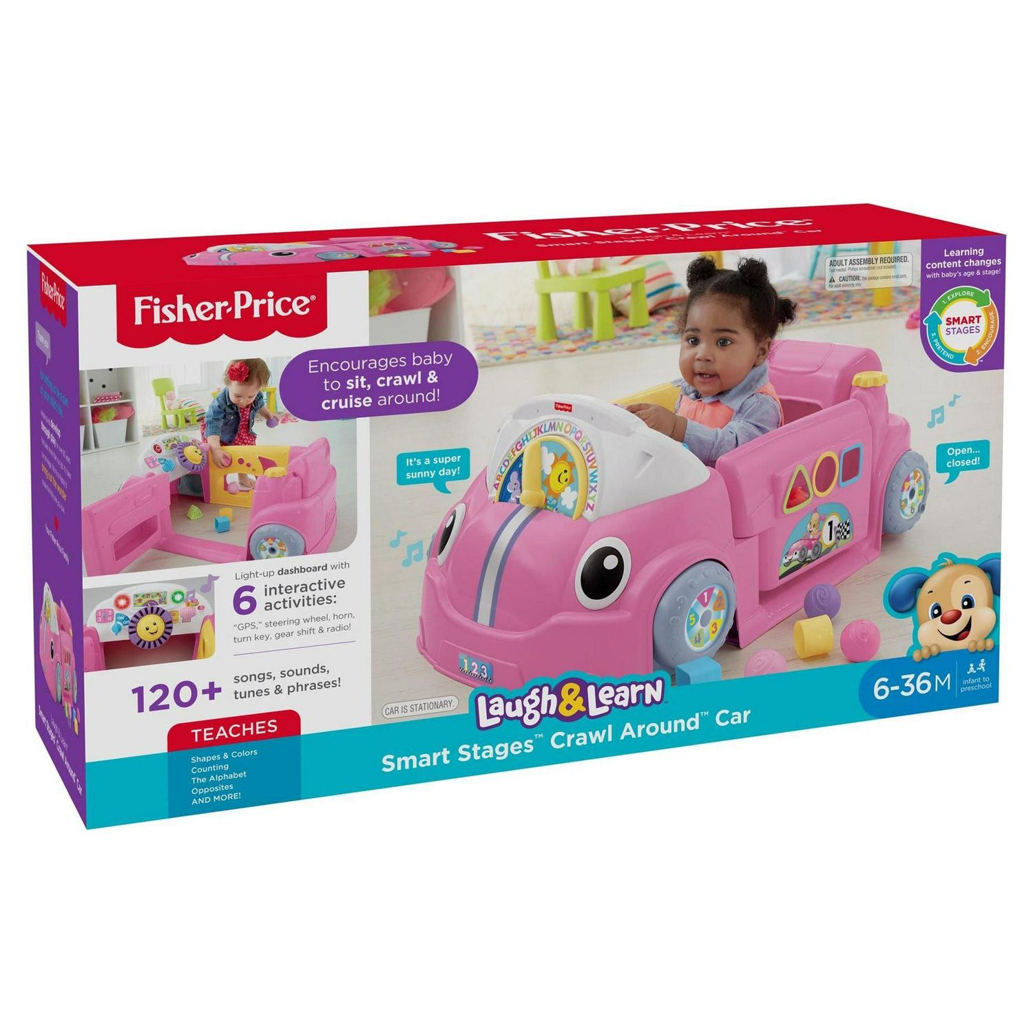 Fisher-Price Laugh & Learn Crawl Around Car - Pink - Image 9