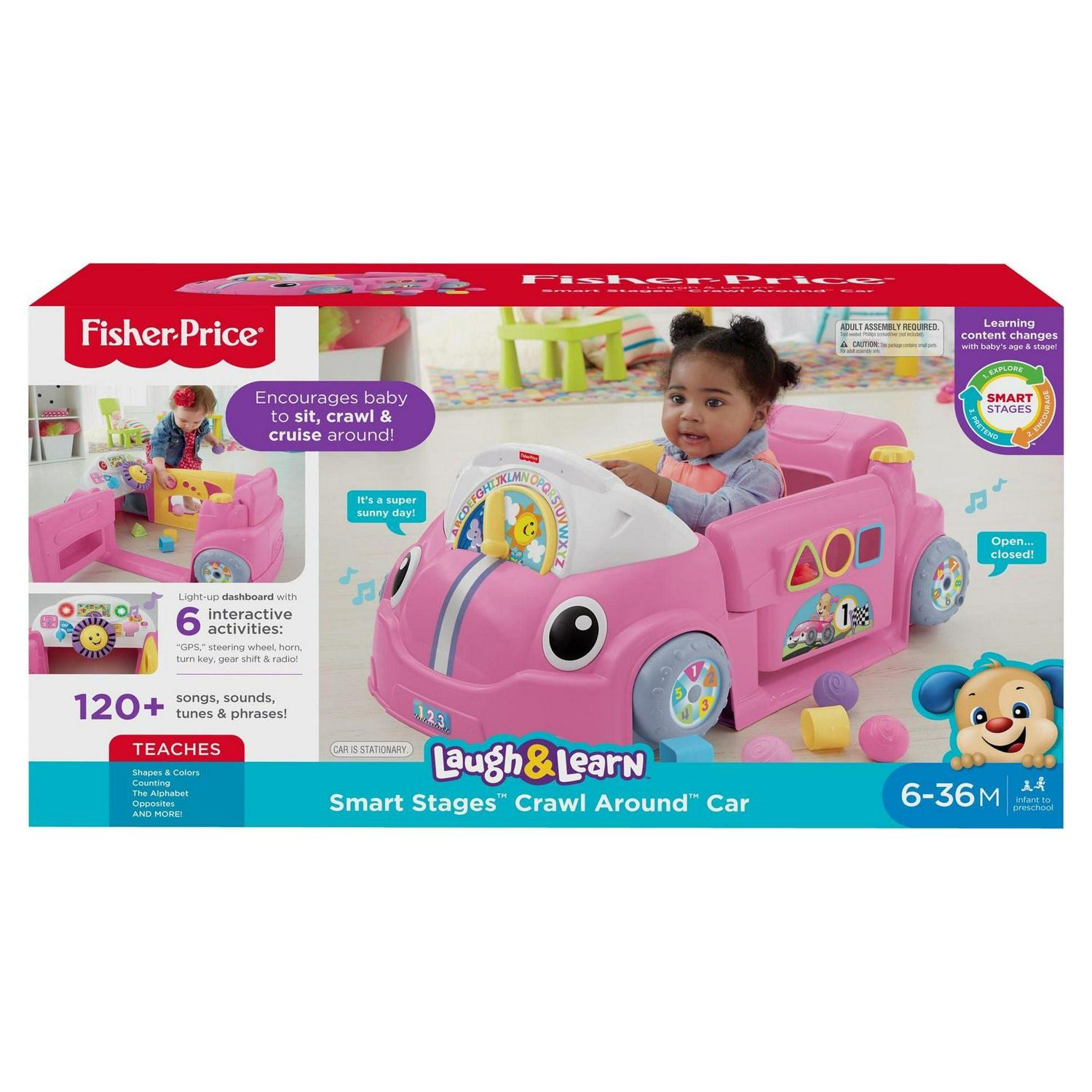 Fisher-Price Laugh & Learn Crawl Around Car - Pink - Image 7