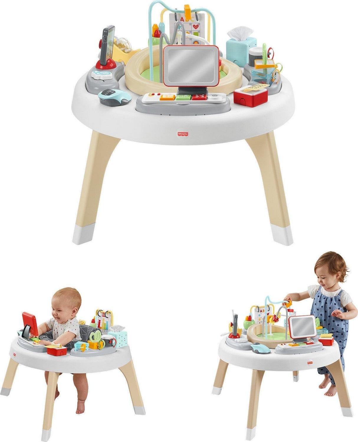 Fisher-Price Learning Toy 2-in-1 Like a Boss Infant Activity Center and Toddler Play Table