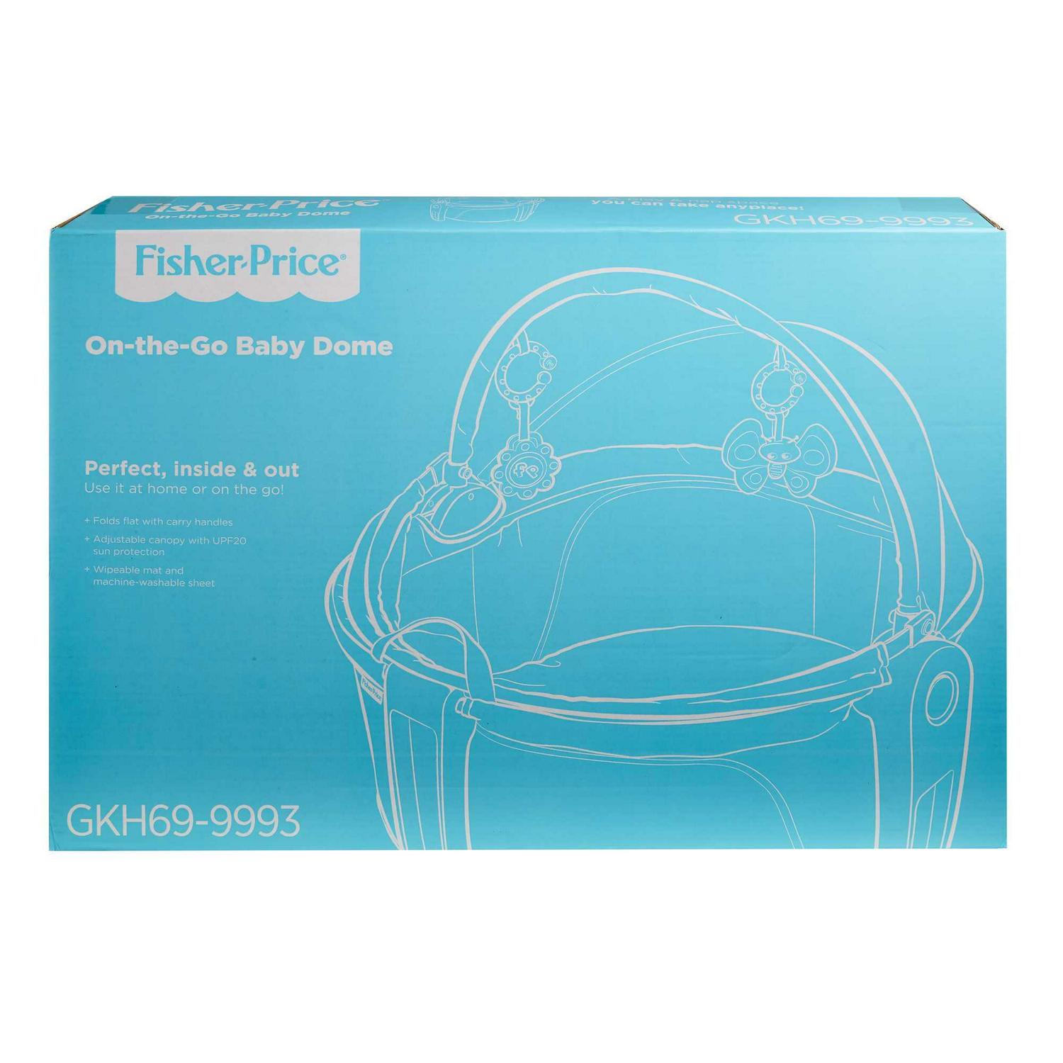 Fisher-Price On-the-Go Infant Dome Portable Bassinet and Play Space for Infants, Pink Pacific Pebble, Unisex - Image 6