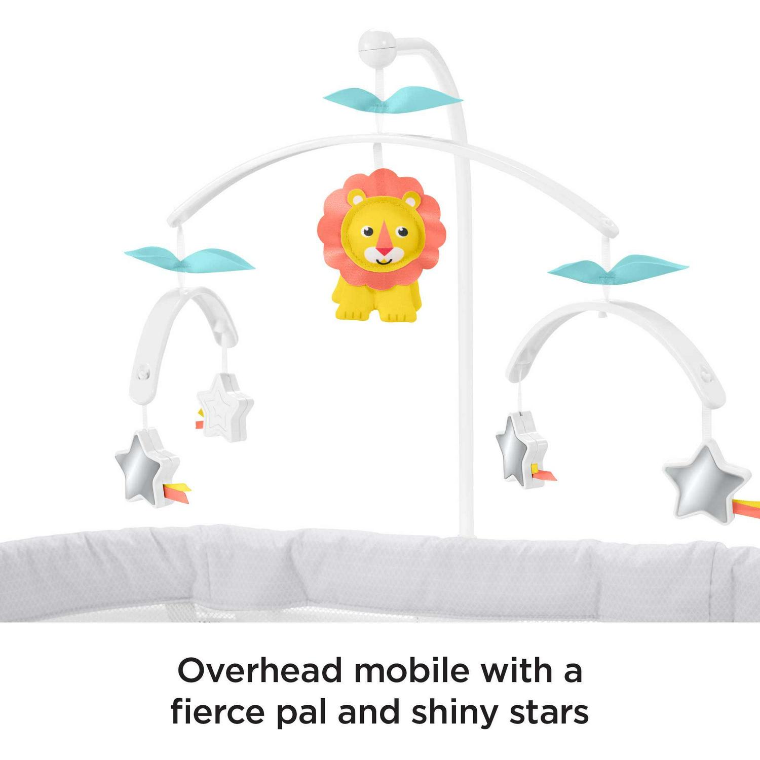 Fisher-Price Soothing Motions Bassinet for Infants with Lights Music & Vibrations, Windmill - Image 5