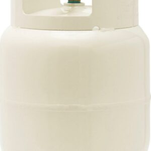 Flame King 20LB Empty Floor Buffer Steel Propane Tank Cylinder, Vapor Valve & Level Gauge