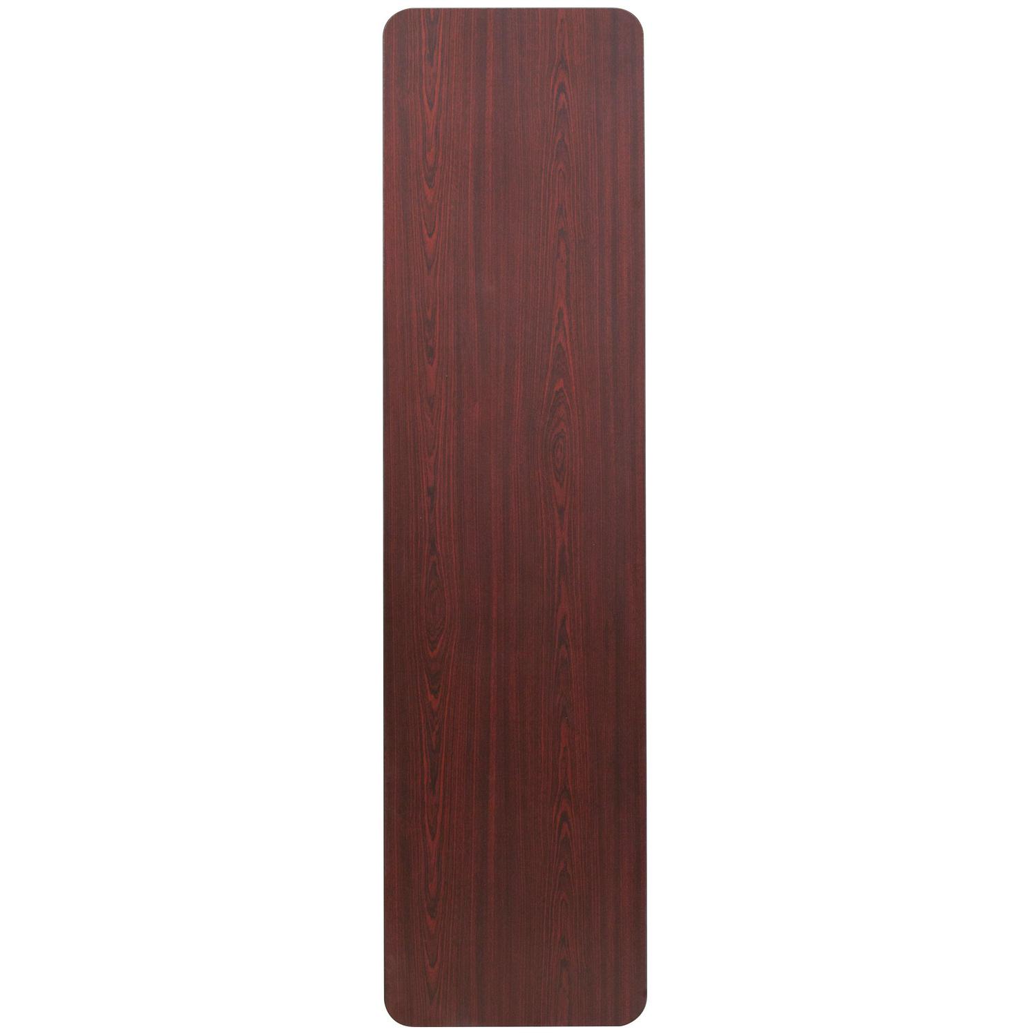 Flash Furniture Frankie 6' Mahogany Melamine Laminate Folding Training and Event Table, Brown - Image 9