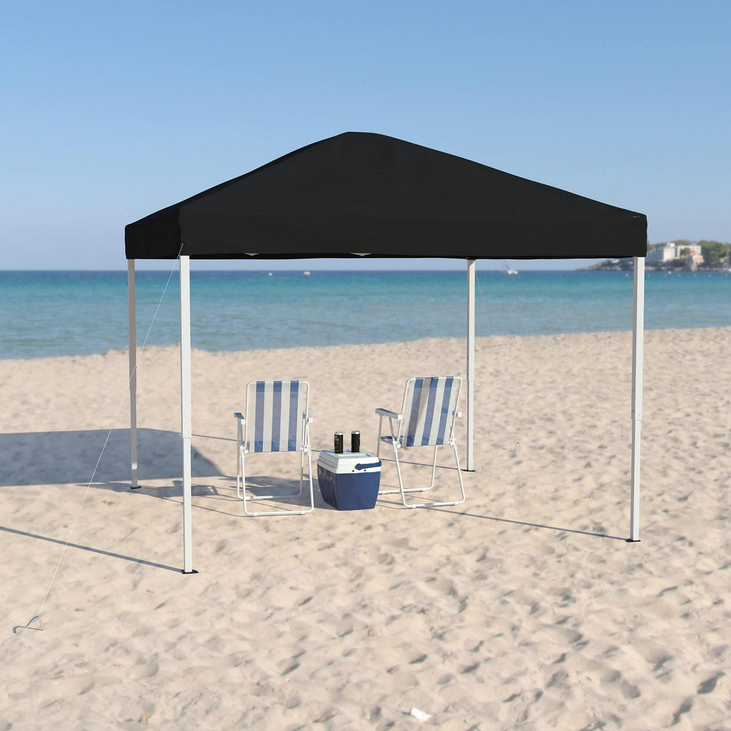 Flash Furniture Harris Collection 10' x 10' Black Pop Up Canopy Tent - Image 2
