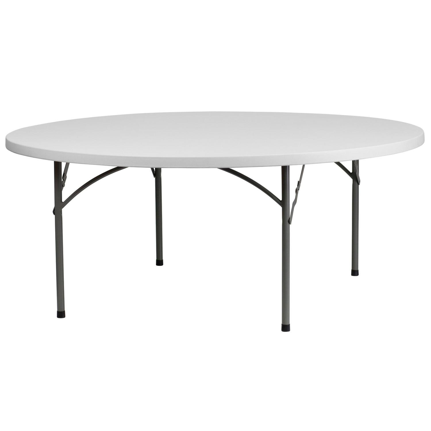 Flash Furniture Kathryn 6' Round All-Occasion Plastic Folding Event Table, White