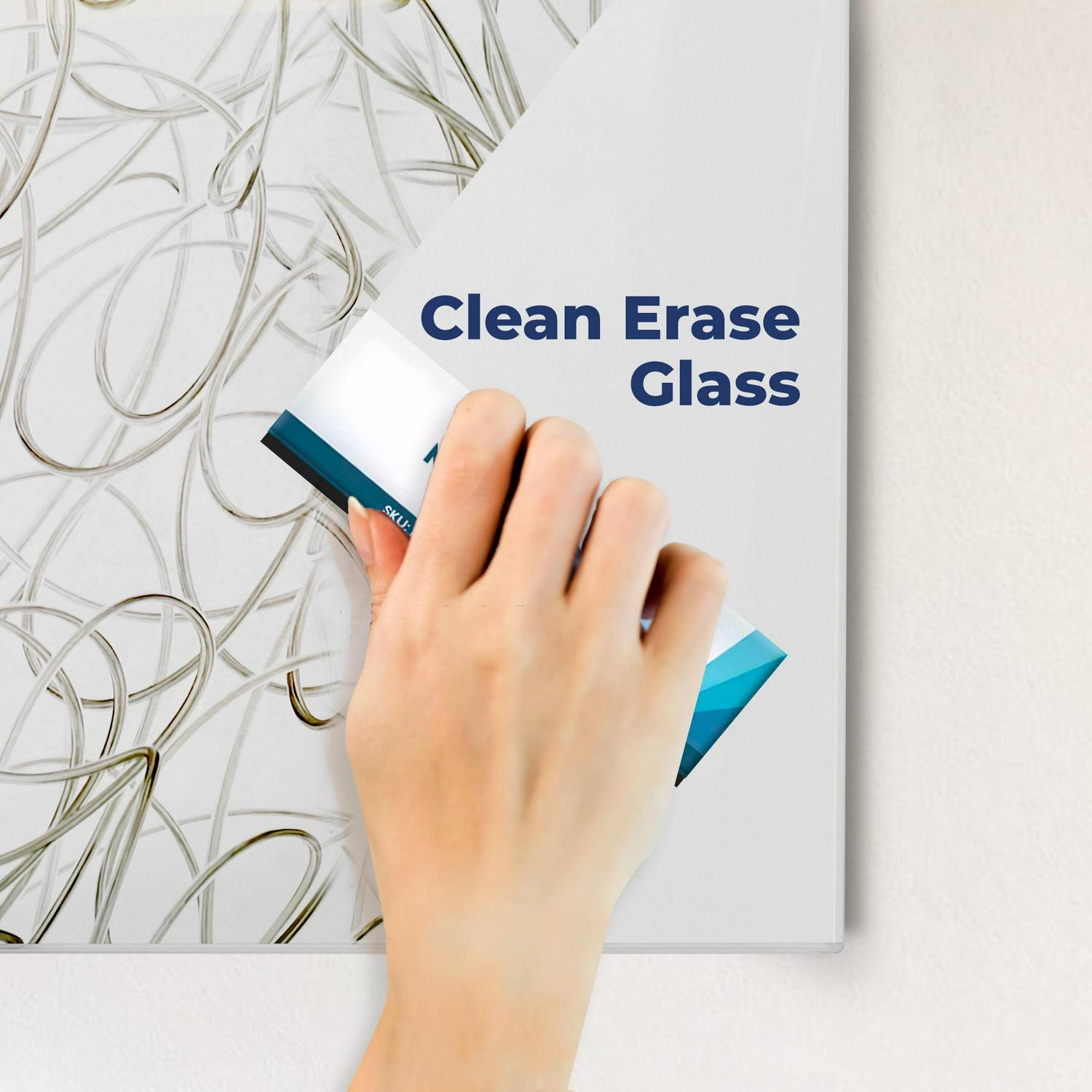 Floating White Magnetic Glass Board 36" X 48" Inches Eased Corners With Low Iron Glass - Image 8