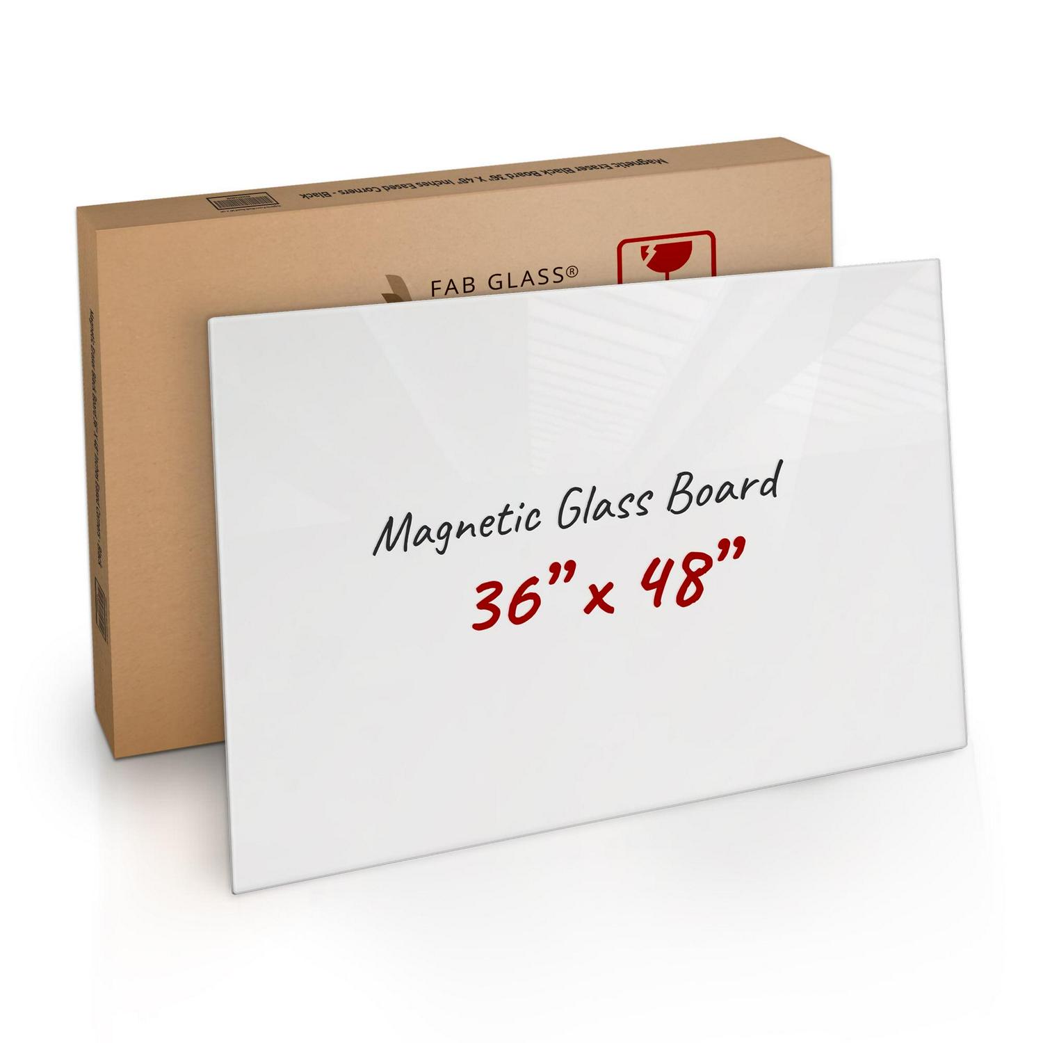 Floating White Magnetic Glass Board 36" X 48" Inches Eased Corners With Low Iron Glass - Image 6