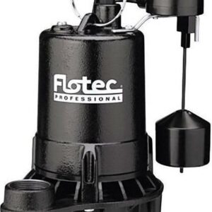 Flotec Professional Series E75VLT Sump Pump, 1-Phase, 7 A, 115 V, 0.75 hp, 1-1/2 in Outlet, 25 ft Max Head, 1800 gph