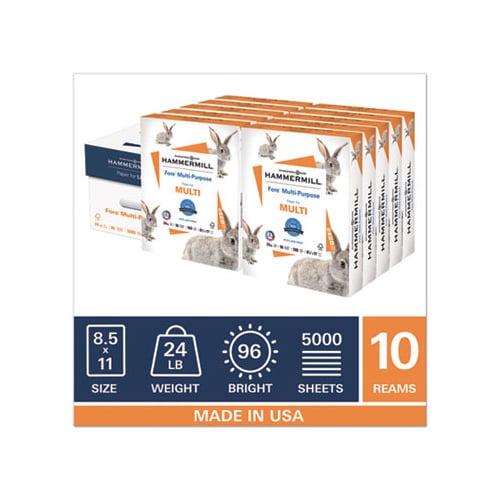 Fore Multipurpose Print Paper 96 Bright, 24lb, 8.5 x 11, White, 500 Sheets/Ream, 10 Reams/Carton - Image 5
