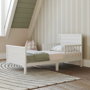 Child Craft Forever Eclectic Woodland Toddler Bed with Rails, Brushed Cotton