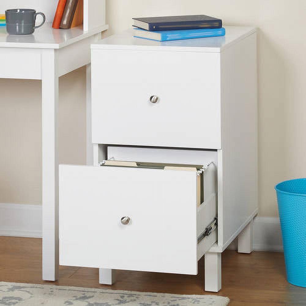 Foster 2 Drawer Vertical Wood File Cabinet, White - Image 2