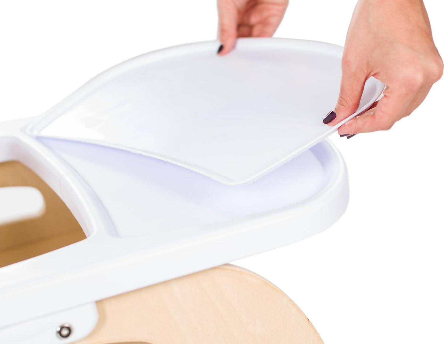 Foundations Easy Serve Low Toddler Feeding Chair with Tray, 9" Seat Height, Natural Wood - Image 5