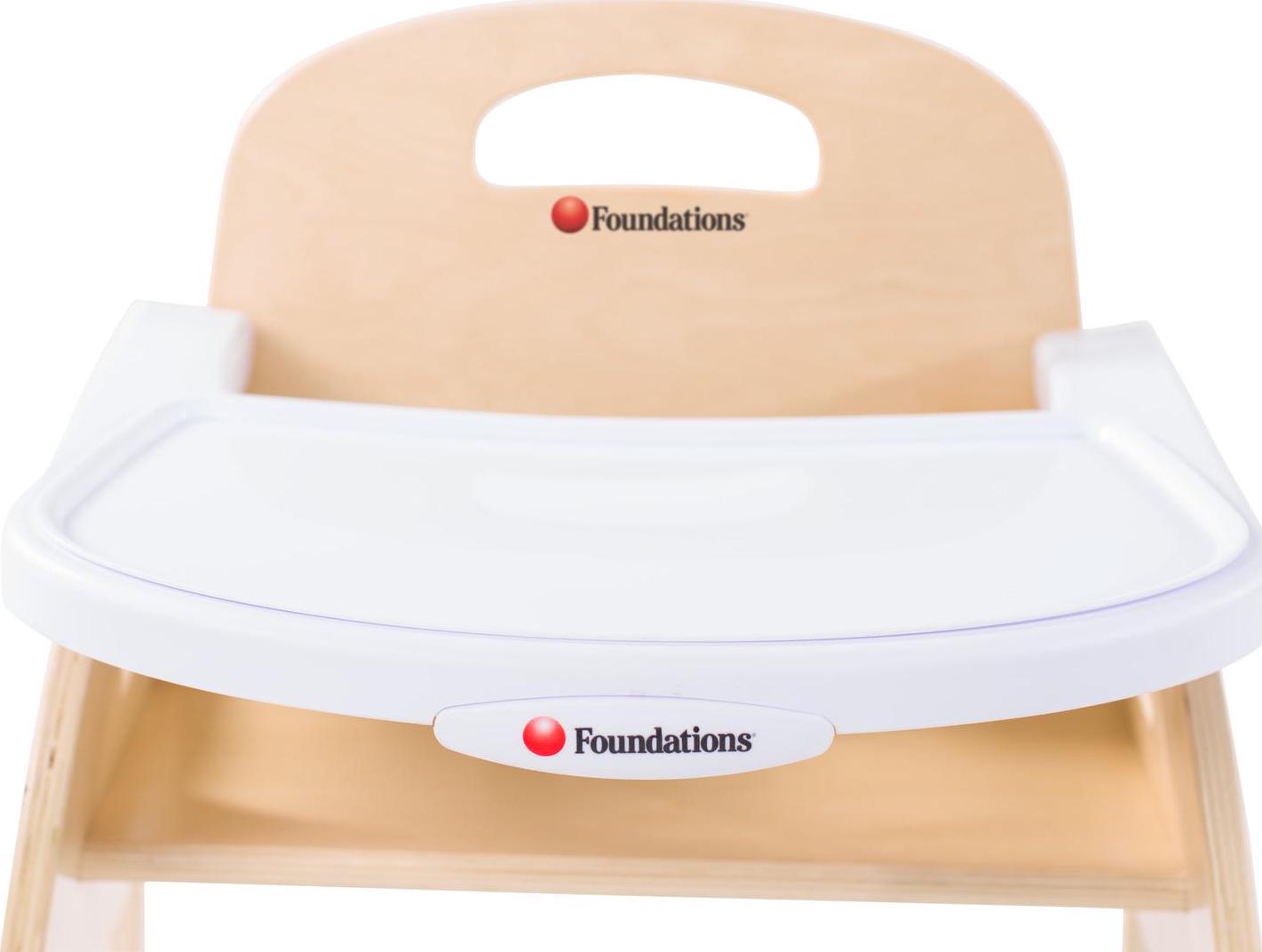 Foundations Easy Serve Low Toddler Feeding Chair with Tray, 9" Seat Height, Natural Wood - Image 6