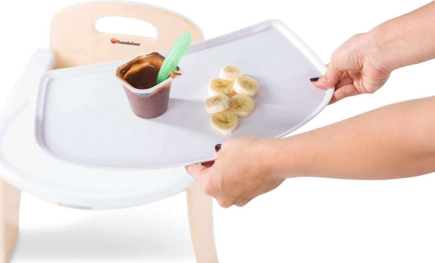 Foundations Easy Serve Low Toddler Feeding Chair with Tray, 9" Seat Height, Natural Wood - Image 8