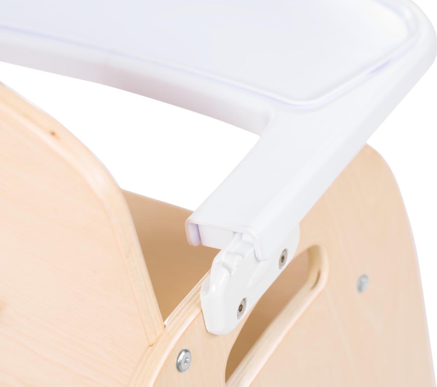 Foundations Easy Serve Low Toddler Feeding Chair with Tray, 9" Seat Height, Natural Wood - Image 3