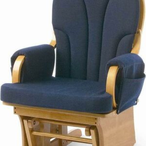 Foundations Lullaby Adult Glider Rocker, Navy and Natural