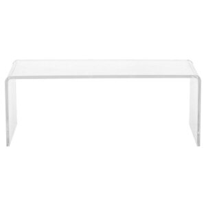 Fox Hill Trading Pure Decor Lucite and Acrylic Coffee Table in Clear