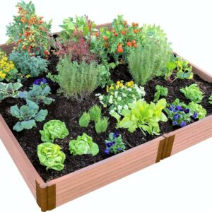 Frame It All Tool-Free Classic Sienna Raised Garden Bed 8' x 8' x 11" - 2" profile
