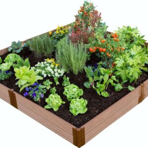 Frame It All Tool-Free Classic Sienna Raised Garden Bed 8' x 8' x 11" - 1" profile