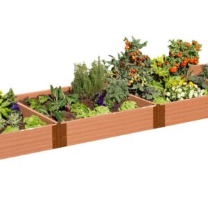 Frame It All Tool-Free Classic Sienna Raised Garden Bed 4' x 16' x 11" - 2" profile