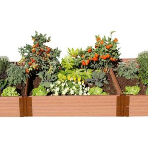 Frame It All Tool-Free Classic Sienna Raised Garden Bed 4' x 12' x 11" - 1" profile