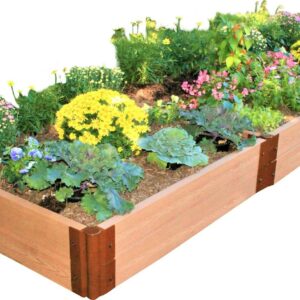 Frame It All Tool-Free Classic Sienna Raised Garden Bed 4' x 12' x 11" - 2" profile