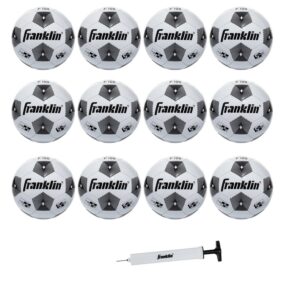 Franklin Sports Competition 100 12 Ball Pack with Pump - Deflated - Size 5