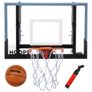 Franklin Sports Wall Mounted Mini Basketball Hoop Shatter Resistant Backboard Adjustable Height