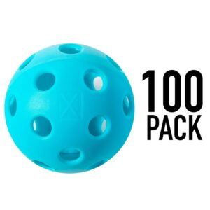 Franklin Sports X-26 Official Indoor Pickleballs - Bulk 100 Pack - Blue