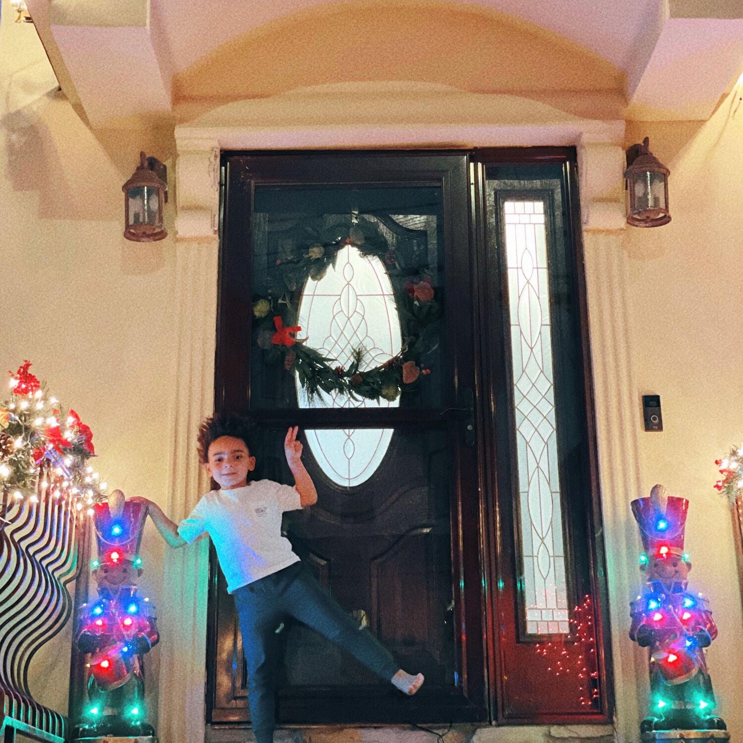 Fraser Hill Farm African American Nutcracker with Drum Figurine, 35" with LED Lights, Red - Image 5