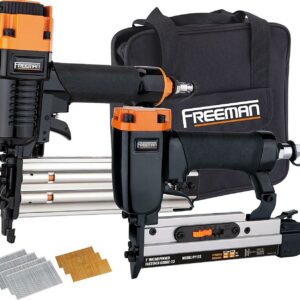 Freeman PPPBRCK Pneumatic Brad Nailer and Micro Pinner Finish Kit with Canvas Bag and Nails (2-Piece)