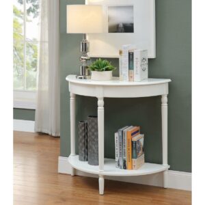 Convenience Concepts French Country Entryway Table in White Wood Finish