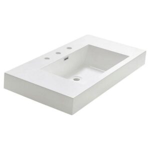 Fresca Vista 36" White Integrated Sink / Countertop